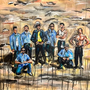 PAROLE PHOTO ORIGINAL PAINTING / 30x30"