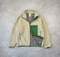 Image 2 of Patagonia Classic Retro-X Fleece Jacket Natural Green Large Mens 
