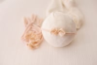 Image 1 of Silk Creme Bow Tieback 