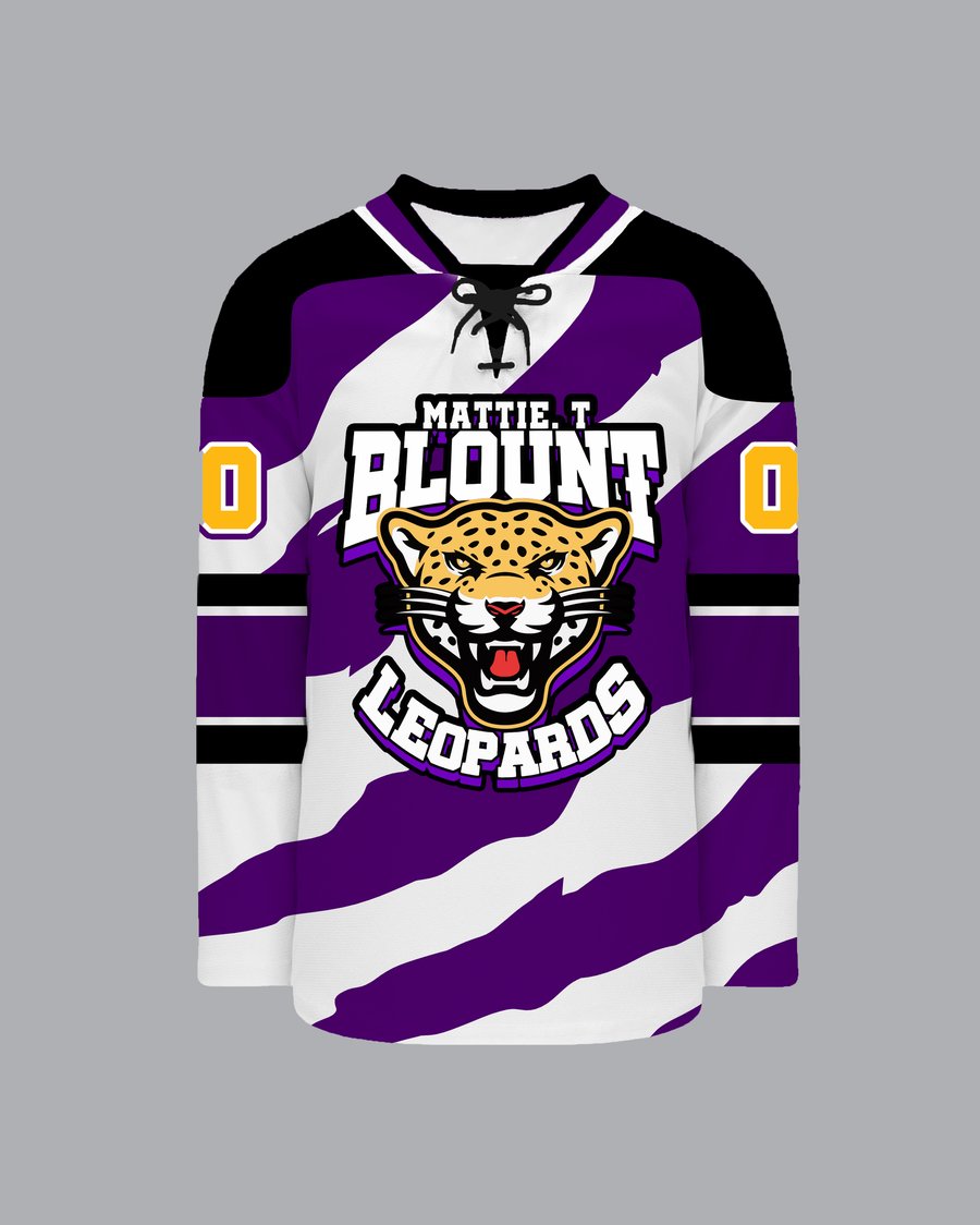 Image of Blount Purple and White Hockey Jersey