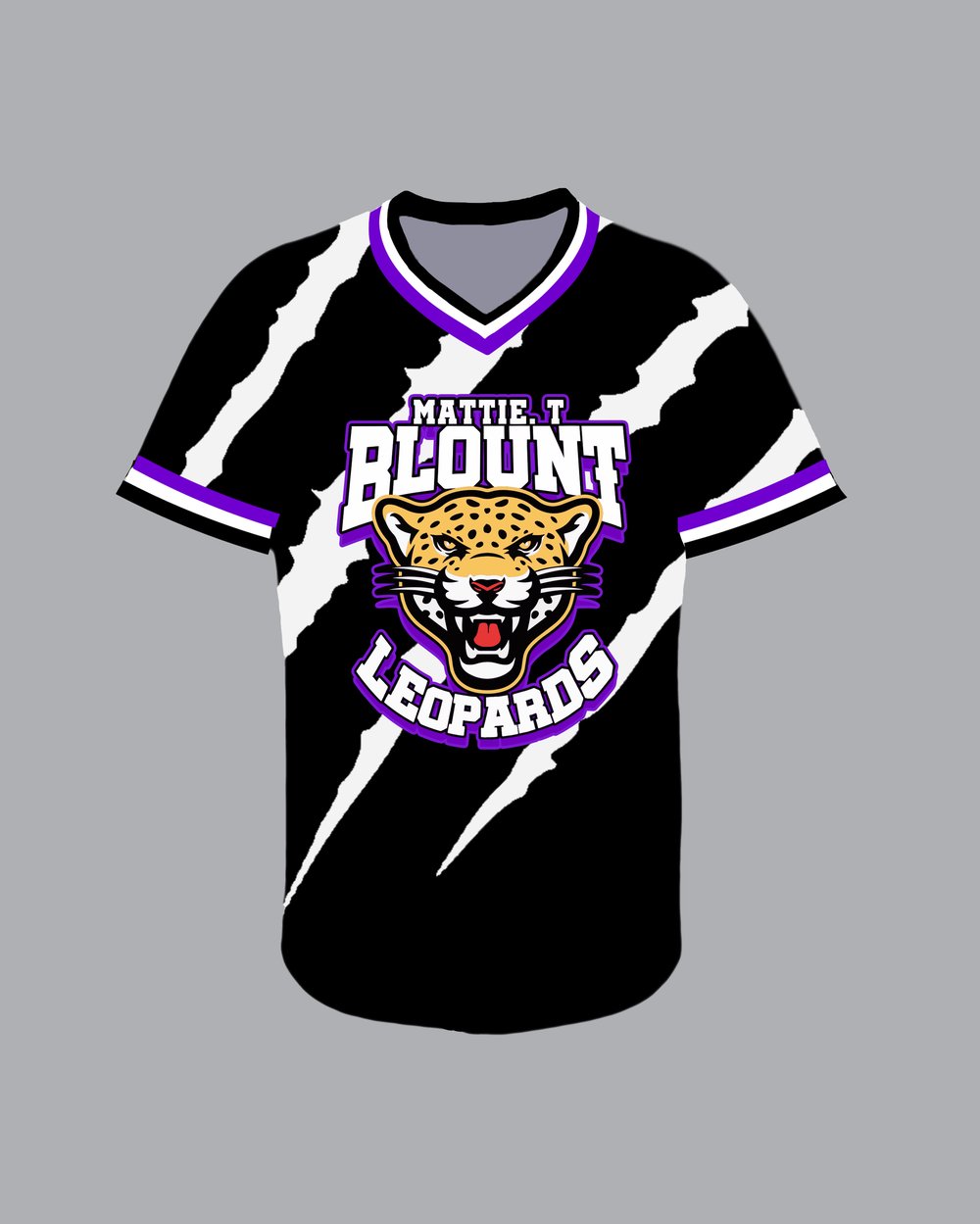 Image of Blount Leopards Black and White Pullover Jersey