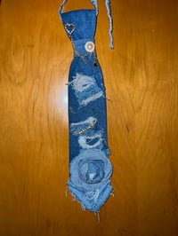 Image 2 of ROSE DISTRESSED DENIM TIE