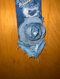 Image 3 of ROSE DISTRESSED DENIM TIE