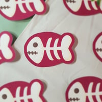 Image 1 of Skelly Fish ~ Stickers