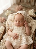 The Alice: Vintage Lace Romper.