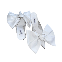 Image 6 of WHITE BOW heel 39