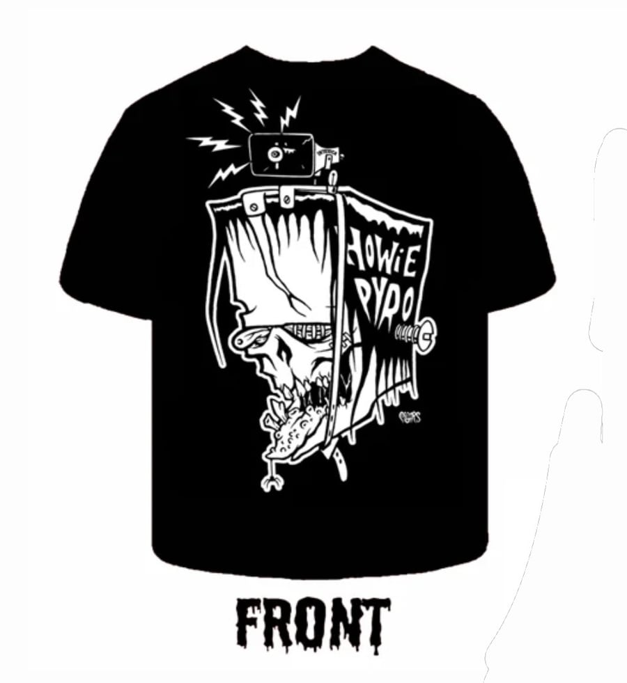 Image of HOWIE PYRO  tribute  - mens shirt - only a few left 