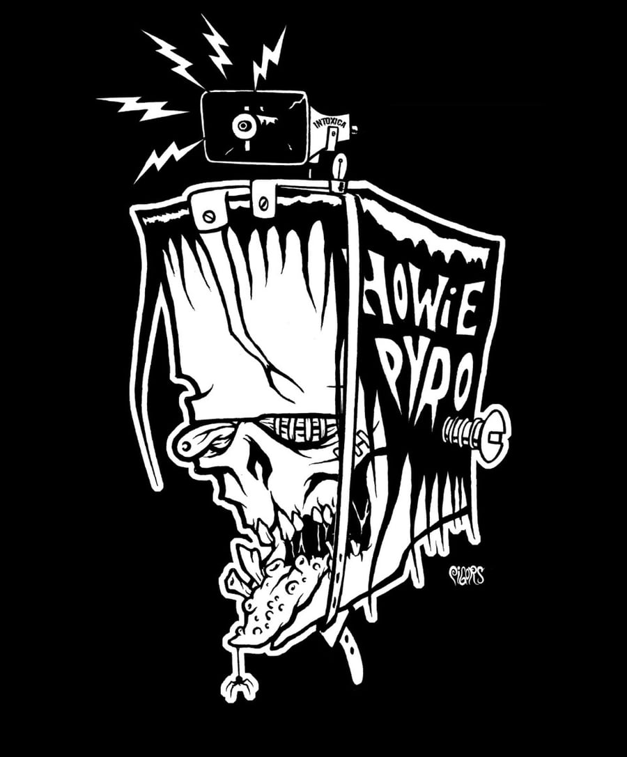 Image of HOWIE PYRO  tribute  - mens shirt - only a few left 