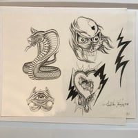 Image 1 of 1991 Gerald Von Langley production laminated 11x14 snake skulls 