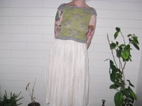 Image 3 of concrete floral baby tee - yellow