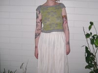 Image 4 of concrete floral baby tee - yellow