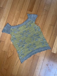 Image 2 of concrete floral baby tee - yellow
