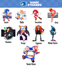 Sonic Vinyl Stickers (Choose a Design)