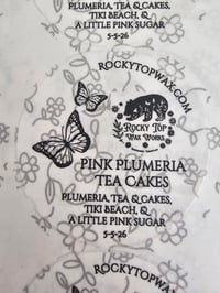 Pink Plumeria Tea Cakes -a Rocky Top Wax Works exclusive custom houseblend fragrance 