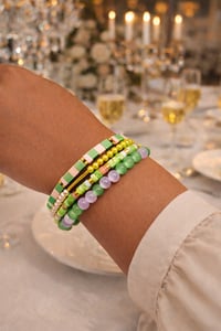 Image 2 of Gold Green and Pink Stack