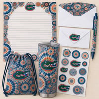 Image 1 of GATOR FANS TIE DYE FLORIDA GATORS STATIONARY GIFT SET
