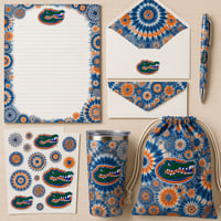 Image 2 of GATOR FANS TIE DYE FLORIDA GATORS STATIONARY GIFT SET