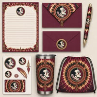 Image 1 of SEMINOLES FANS ONLY TIE DYE STATIONARY GIFT SET