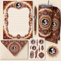 Image 2 of SEMINOLES FANS ONLY TIE DYE STATIONARY GIFT SET