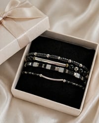 Image 1 of Black and Silver Stack