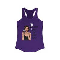 Image 11 of Vintage Woman Wine Tank — "Let's Drink Wine and Judge People" Graphic RacerbackTank-top