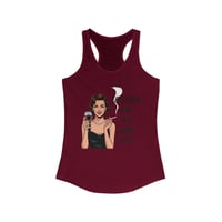 Image 15 of Vintage Woman Wine Tank — "Let's Drink Wine and Judge People" Graphic RacerbackTank-top