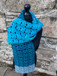 Image 2 of Ocean Waves Cotton Scarf