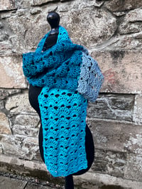 Image 3 of Ocean Waves Cotton Scarf
