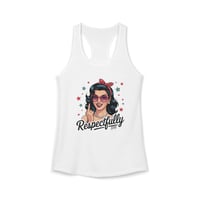 Image 1 of Respectfully Retro Tank — Vintage Pinup Women's Ideal Racerback Tank