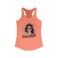Image 4 of Respectfully Retro Tank — Vintage Pinup Women's Ideal Racerback Tank