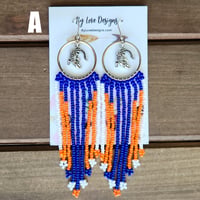 Image 2 of Beaded UF Gators Earrings
