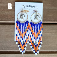 Image 3 of Beaded UF Gators Earrings