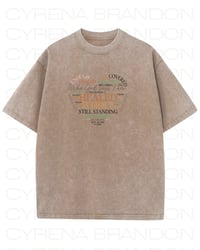 HEALED. WHOLE. STILL STANDING. Vintage Washed Brown Oversized T-Shirt