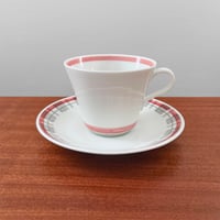 Image 1 of Rörstrand Fiesta Red Tea Cup with Saucer