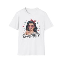 Image 1 of Respectfully Retro T-Shirt — Vintage Pinup Woman Graphic Tee-87d2c152