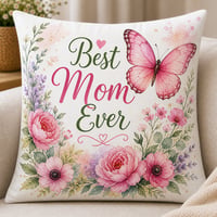 Image 1 of Mom’s Hummingbird Haven – Floral Garden Pillow Cover