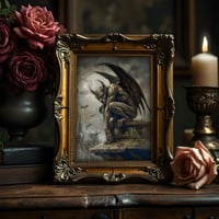 Image 1 of The Gargoyle - Art Print, Gothic Fantasy Wall Decor