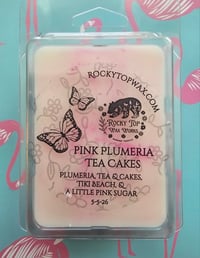 Image 1 of Pink Plumeria Tea Cakes -a Rocky Top Wax Works exclusive custom houseblend fragrance 