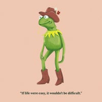 Cowboy Kermit Sticker 4x4