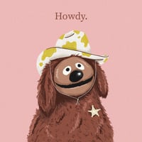 Cowboy Rowlf Sticker 4x4