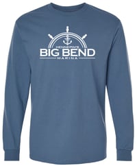 Image 2 of Gildan Unisex Long Sleeve T-Shirt in Navy, Indigo Blue or Light Blue