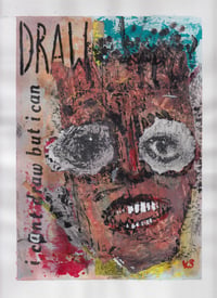 Image 1 of ORIGINAL 9x12 mixed media/collage on mixed media paper, '...But I Can Draw'