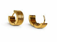 Image 1 of The Linear Ribbed Hoops