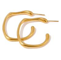 Image 1 of The Liquid Wave Hoops
