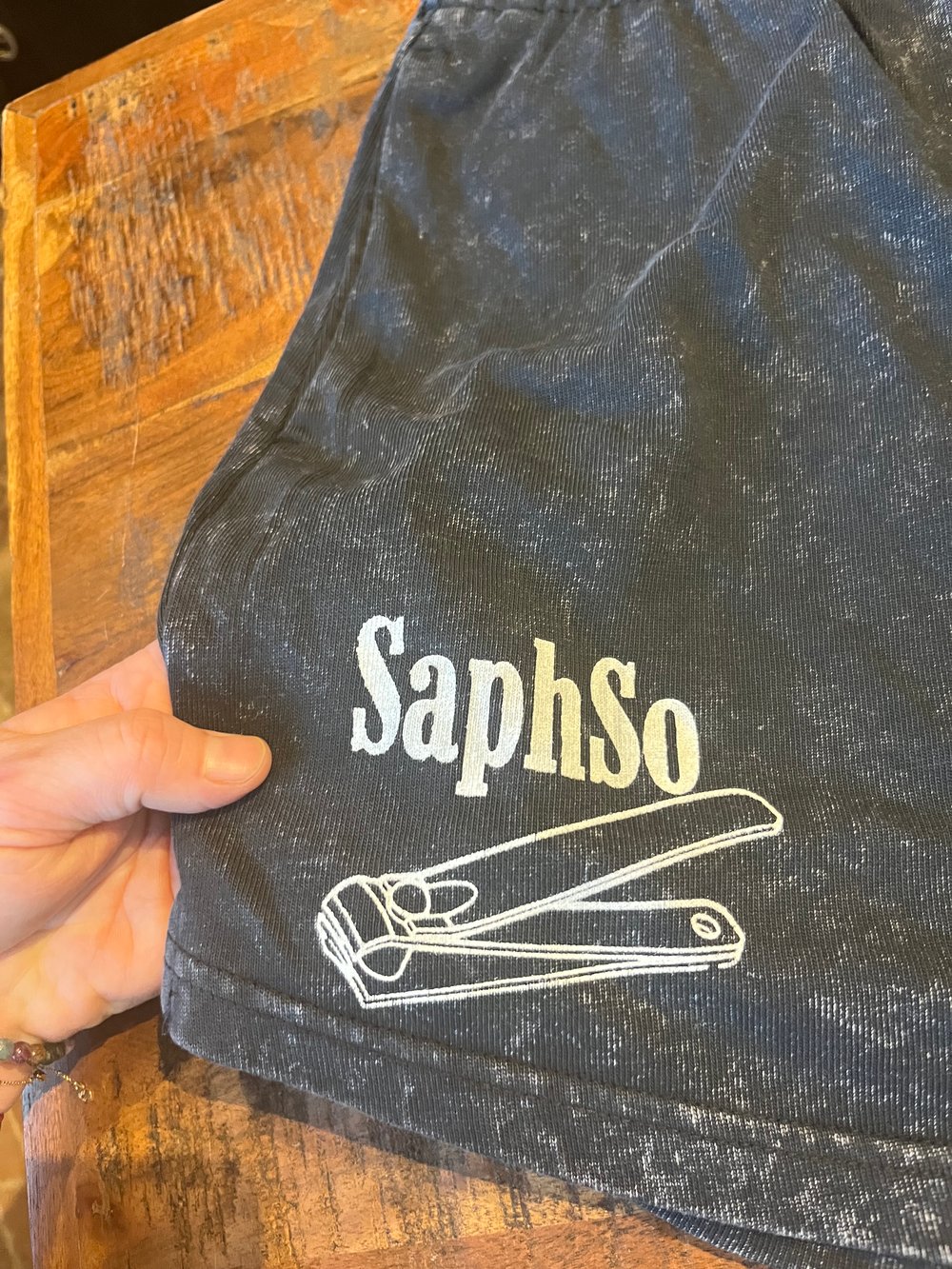 2XL NIKE BLACK ACID WASH CLIPPERS LOGO BLACK INK