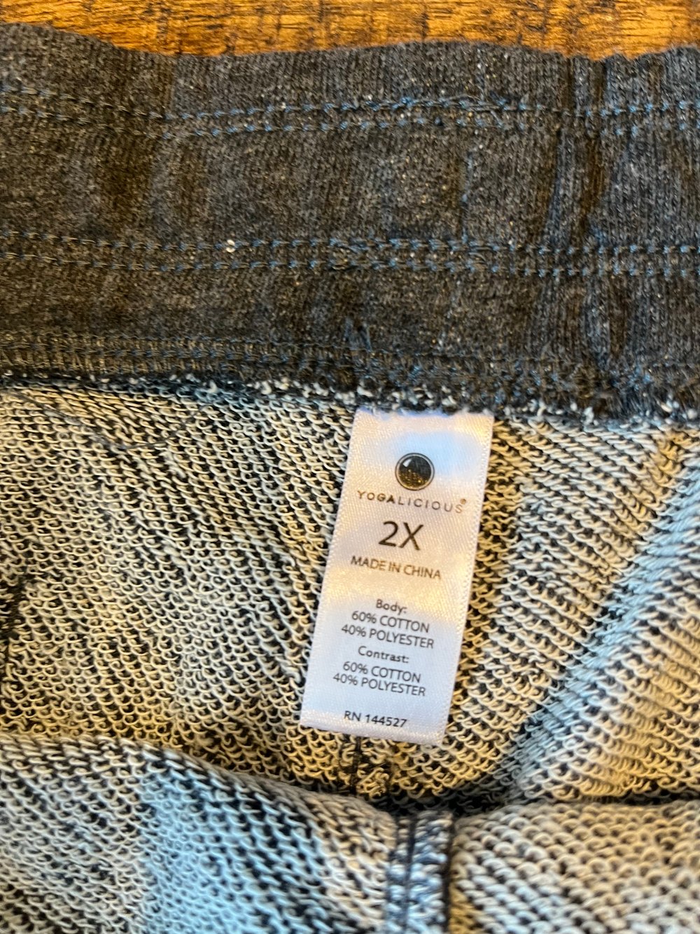 2XL GREY SAPHCITY COZY SHORTS**YT INK W LOGO TAG ON POCKET
