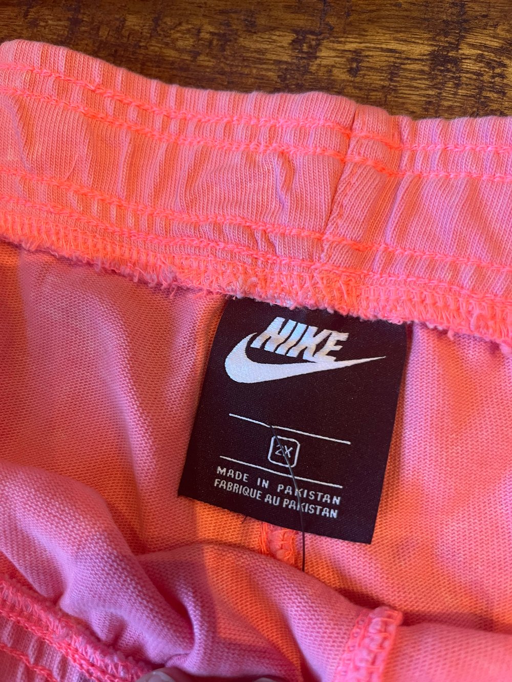 2XL NIKE NEON PINK ACID WASH CLIPPERS LOGO BLACK INK