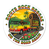 Rasta Bus Soundsystem 3.5" Round Sticker