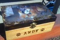 Image 12 of Wood burned Flamed Photo Box Custom
