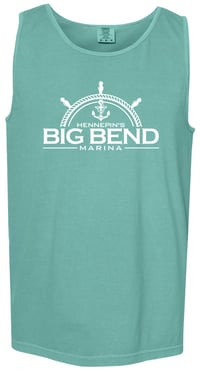 Image 4 of Comfort Colors Unisex Tank Top in Navy, Denim, Melon, Seafoam, or Chambray Blue